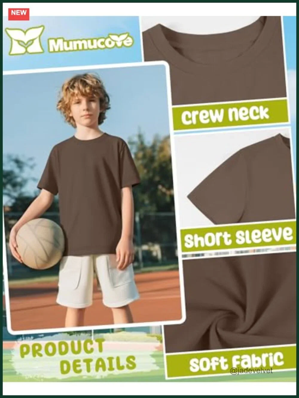 4 Pack Boys Short Sleeve Tees Crew Neck Loose Fit Basic T-Shirts